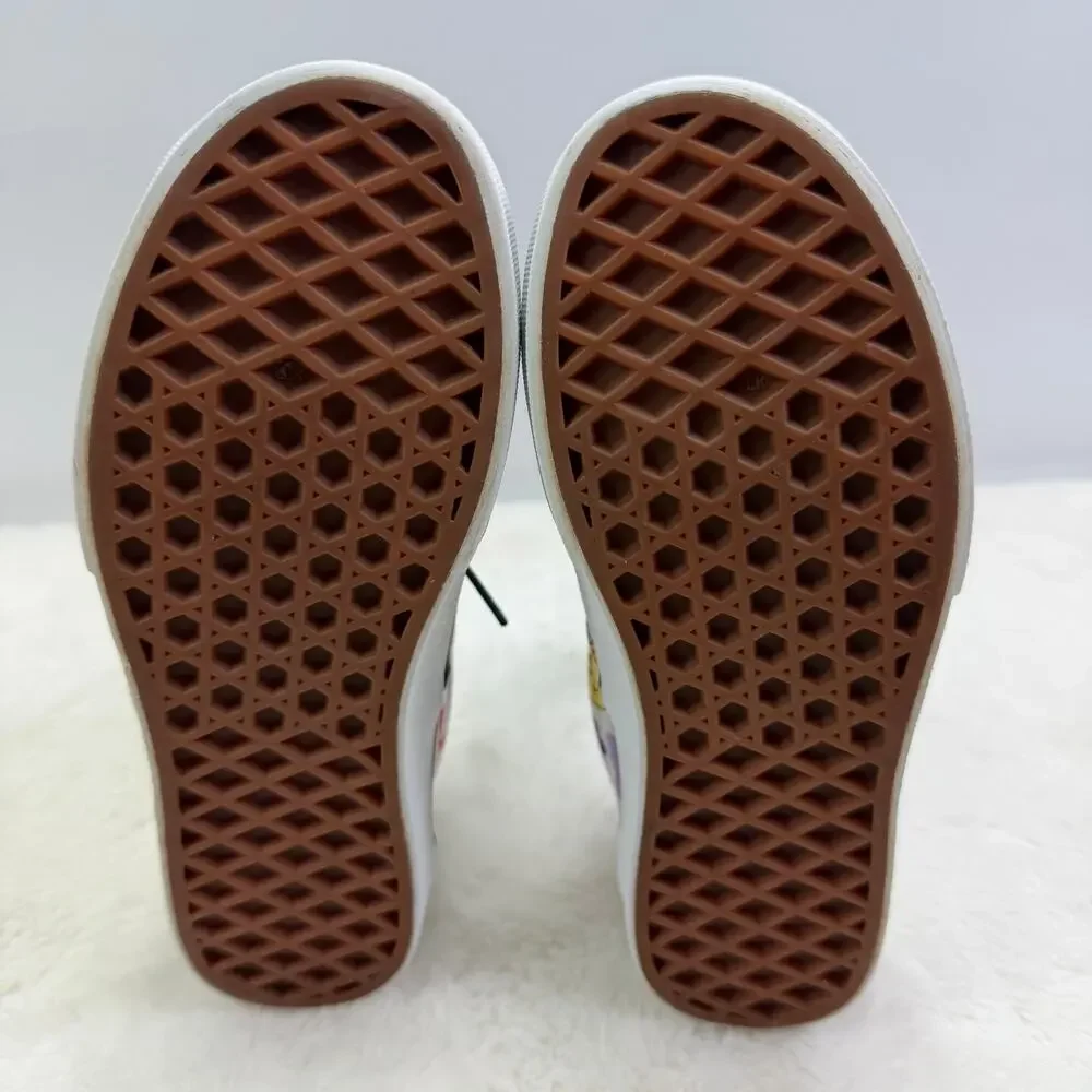 Vans Era Radically Happy Kids Skate Shoes True White Canvas Size 2